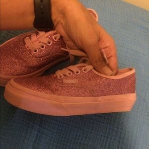 Pink glitter vans
